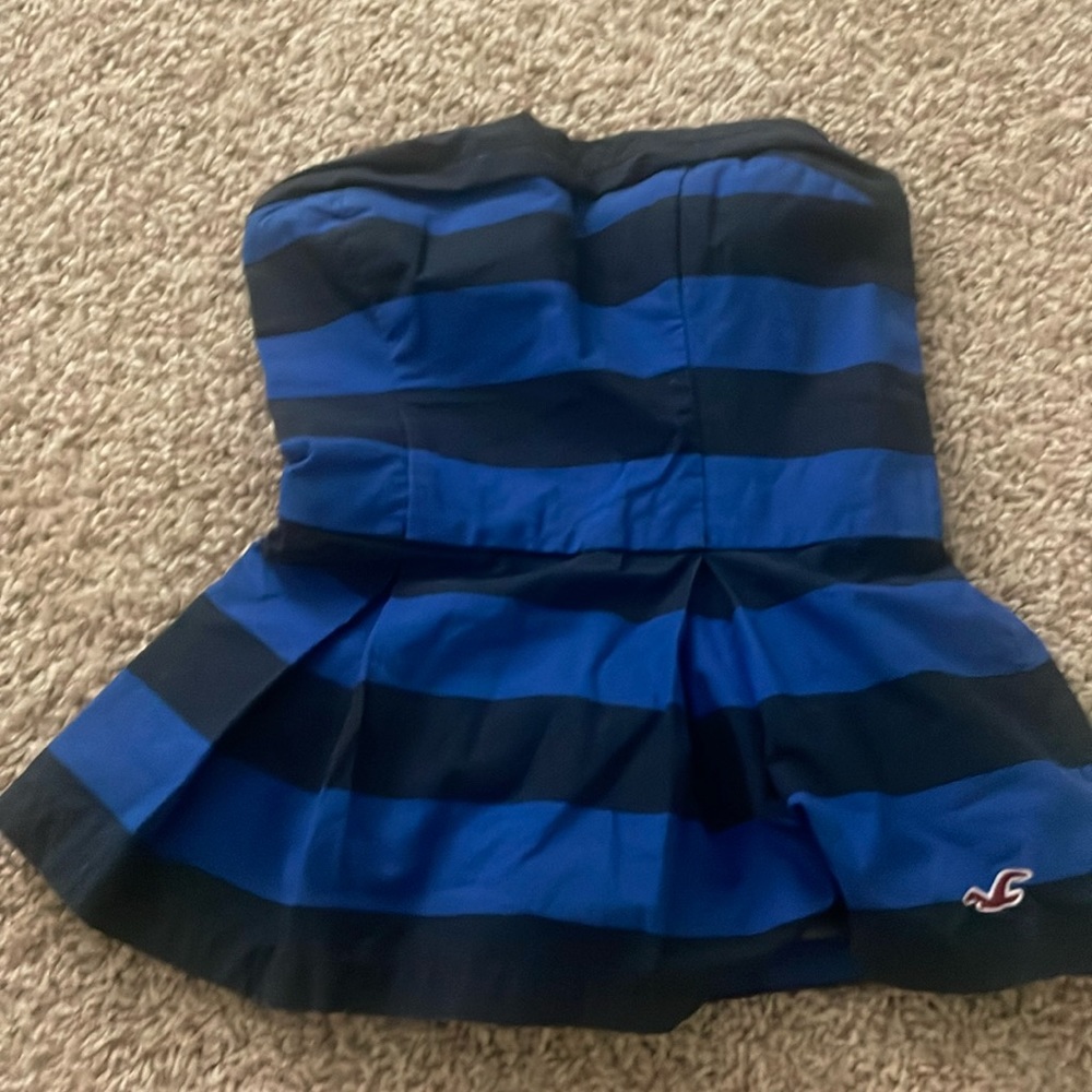 Hollister XS top blue no shoulders